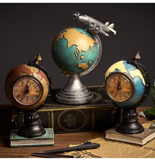 Retro globe clock